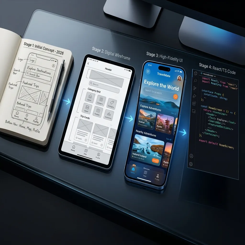 Evolução do Design: do esboço manual ao código React interativo
