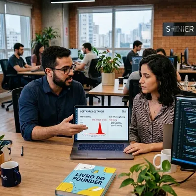 Consultor de software em São Paulo auditando custos de cloud da AWS e refatoração de código com fundadora de startup